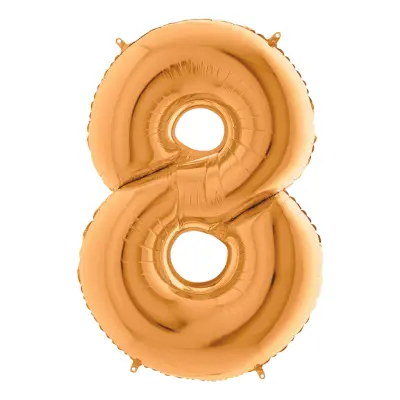 Sifferballong Guld Metallic - Siffra 8