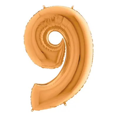 Sifferballong Guld Metallic - Siffra 9