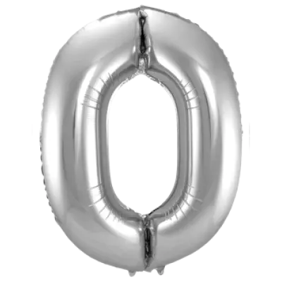 Sifferballong Jumbo 86 cm Silver