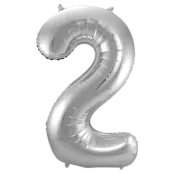 Sifferballong Jumbo 86 cm Silver"0-9"Siffra 2