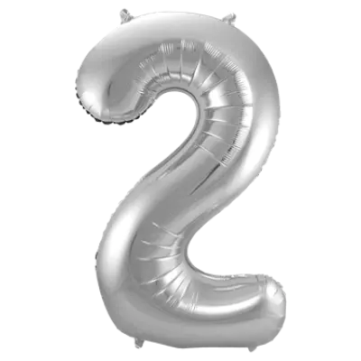 Sifferballong Jumbo 86 cm Silver