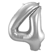 Sifferballong Jumbo 86 cm Silver"0-9"Siffra 4
