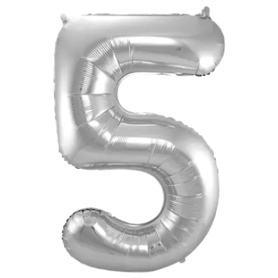 Sifferballong Jumbo 86 cm Silver