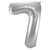 Sifferballong Jumbo 86 cm Silver"0-9"Siffra 7