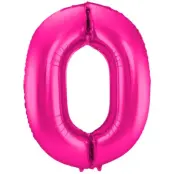 Sifferballong Jumbo Magenta 86 cm"0-9"Siffra 0
