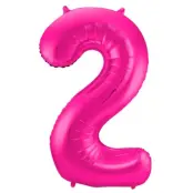 Sifferballong Jumbo Magenta 86 cm"0-9"Siffra 2