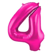 Sifferballong Jumbo Magenta 86 cm"0-9"Siffra 4