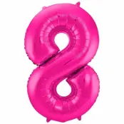 Sifferballong Jumbo Magenta 86 cm"0-9"Siffra 8