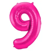 Sifferballong Jumbo Magenta 86 cm"0-9"Siffra 9