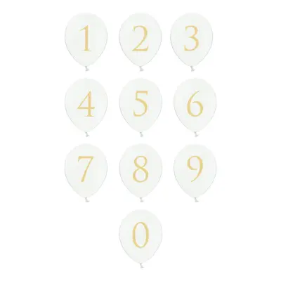 Sifferballong Latex Vit - Siffra 0