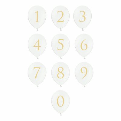 Sifferballong Latex Vit - Siffra 7
