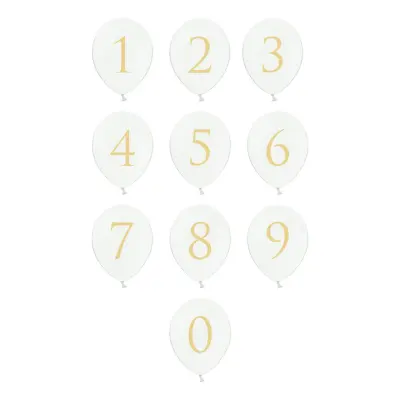 Sifferballong Latex Vit - Siffra 7