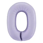 Sifferballong Lila Satin - Siffra 0
