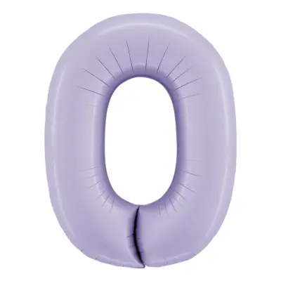 Sifferballong Lila Satin - Siffra 0