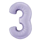 Sifferballong Lila Satin - Siffra 3