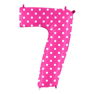 Sifferballong Rosa Prickig - Siffra 7