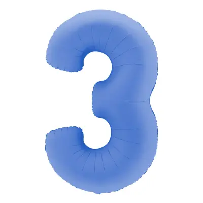 Sifferballong Lotus Blue - Siffra 3