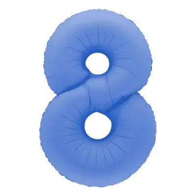 Sifferballong Lotus Blue - Siffra 8