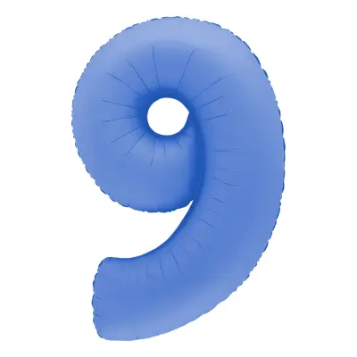 Sifferballong Lotus Blue - Siffra 9