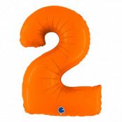 Sifferballong Matt Orange - Siffra 2