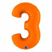 Sifferballong Matt Orange - Siffra 3
