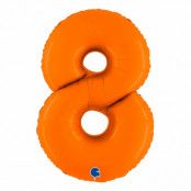 Sifferballong Matt Orange - Siffra 8