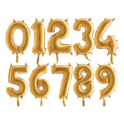 Sifferballong Mini Guld