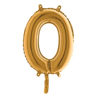 Sifferballong Mini Guld Metallic - Siffra 0