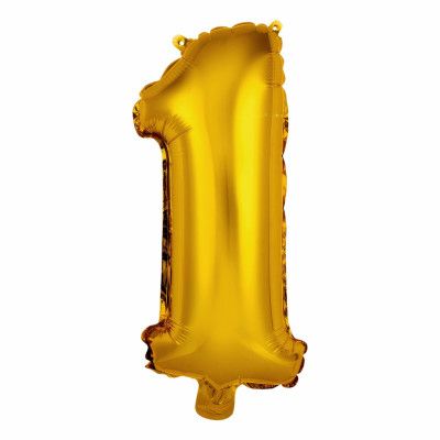 Sifferballong Mini Guld Metallic - Siffra 1