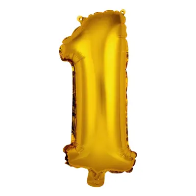 Sifferballong Mini Guld Metallic - Siffra 1