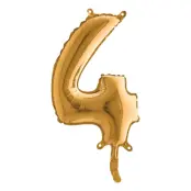 Sifferballong Mini Guld Metallic - Siffra 4