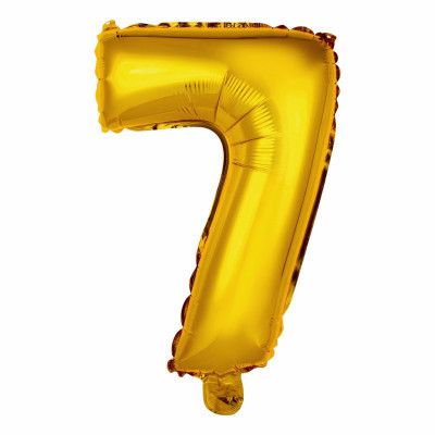 Sifferballong Mini Guld Metallic - Siffra 7