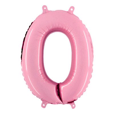 Sifferballong Mini Ljusrosa - Siffra 0