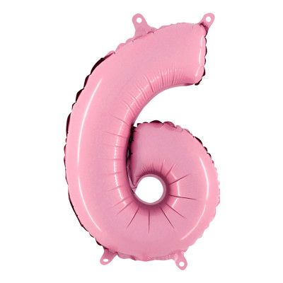 Sifferballong Mini Ljusrosa - Siffra 6