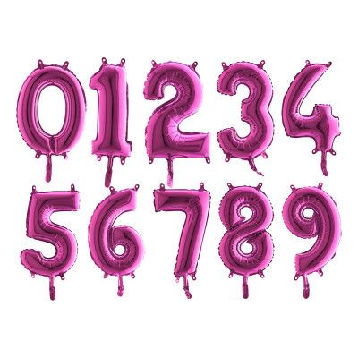 Sifferballong Mini Rosa Metallic - Siffra 0