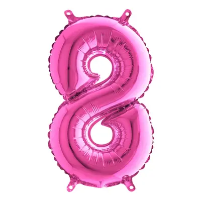 Sifferballong Mini Rosa Metallic - Siffra 8