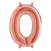 Sifferballong Mini Roséguld Metallic - Siffra 0