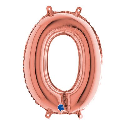 Sifferballong Mini Roséguld Metallic - Siffra 0