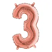 Sifferballong Mini Roséguld Metallic - Siffra 3