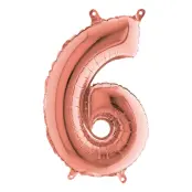 Sifferballong Mini Roséguld Metallic - Siffra 6
