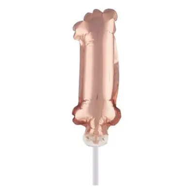 Sifferballong Tårtdekoration Roséguld - Siffra 1