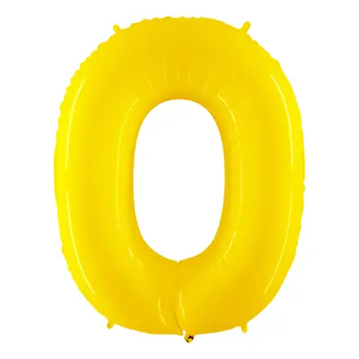 Sifferballong Neon Gul - Siffra 0