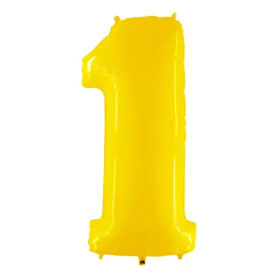 Sifferballong Neon Gul - Siffra 1