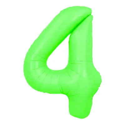 Sifferballong Neongrön - Siffra 4
