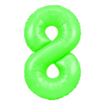 Sifferballong Neongrön - Siffra 8