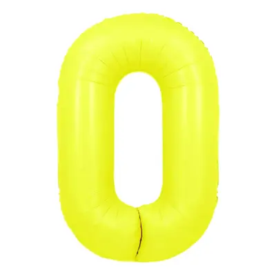 Sifferballong Neongul - Siffra 0