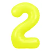 Sifferballong Neongul - Siffra 2