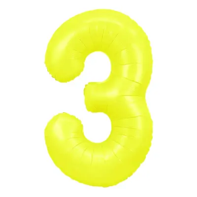 Sifferballong Neongul - Siffra 3