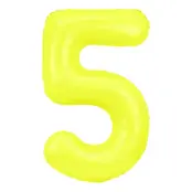 Sifferballong Neongul - Siffra 5