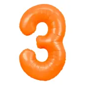 Sifferballong Neonorange - Siffra 3